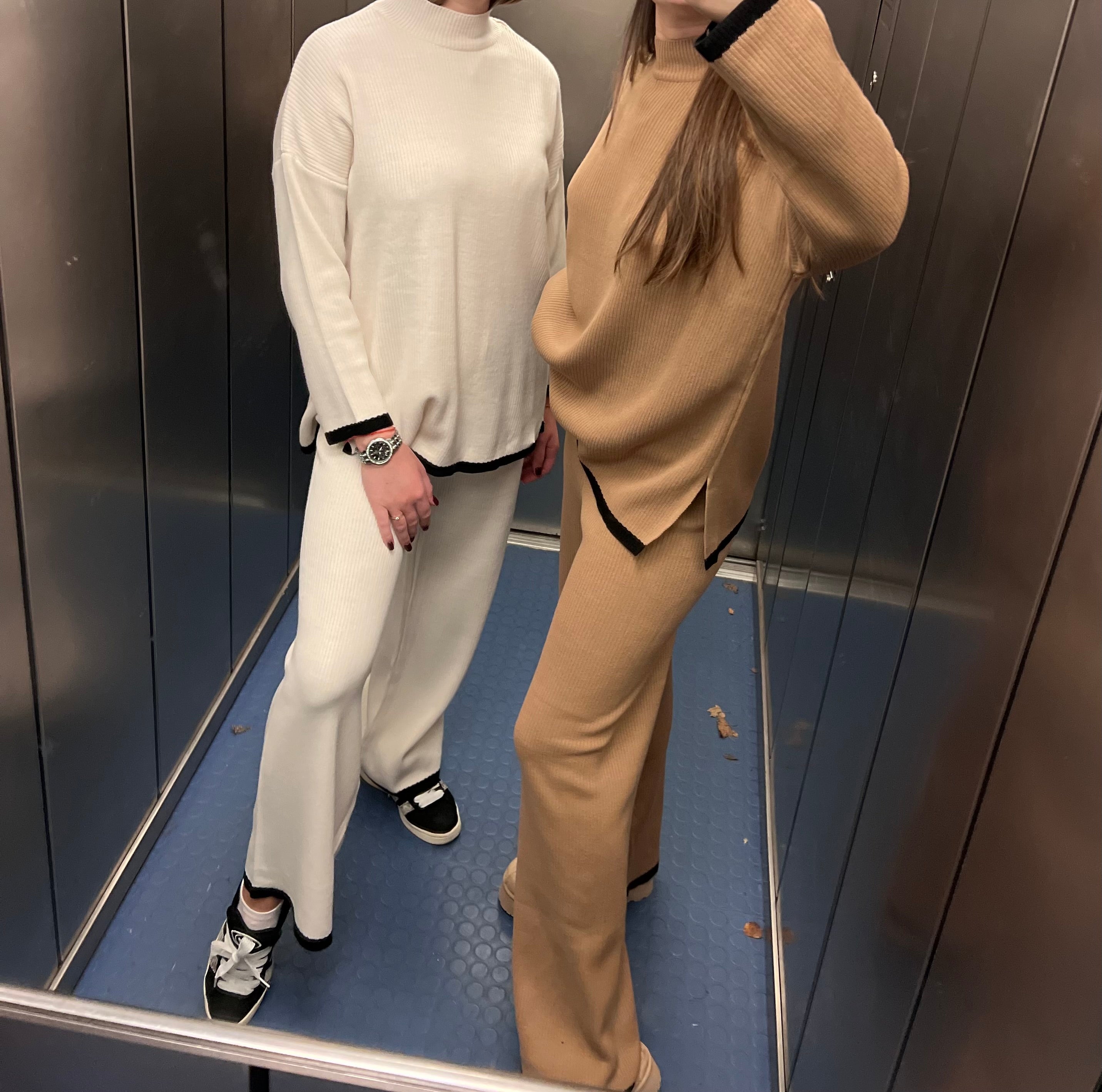 Rippstrick 2-Teiler Hose + Pullover