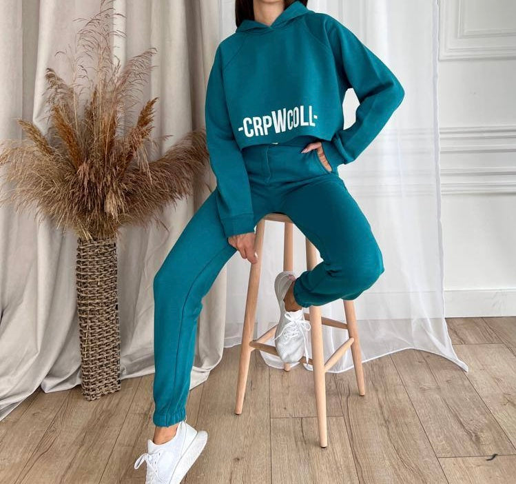 Set-Trousers-Teal colour