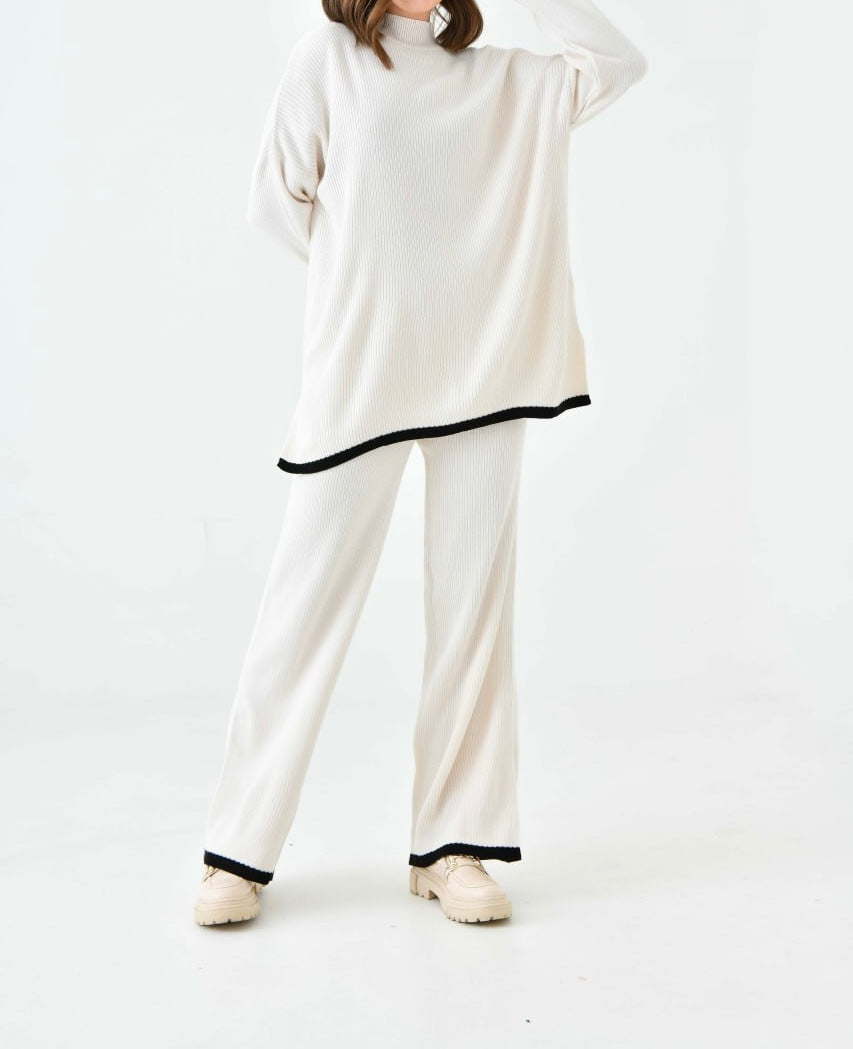 Rippstrick 2-Teiler Hose + Pullover