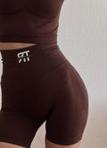 Top+shortleggins chocolate